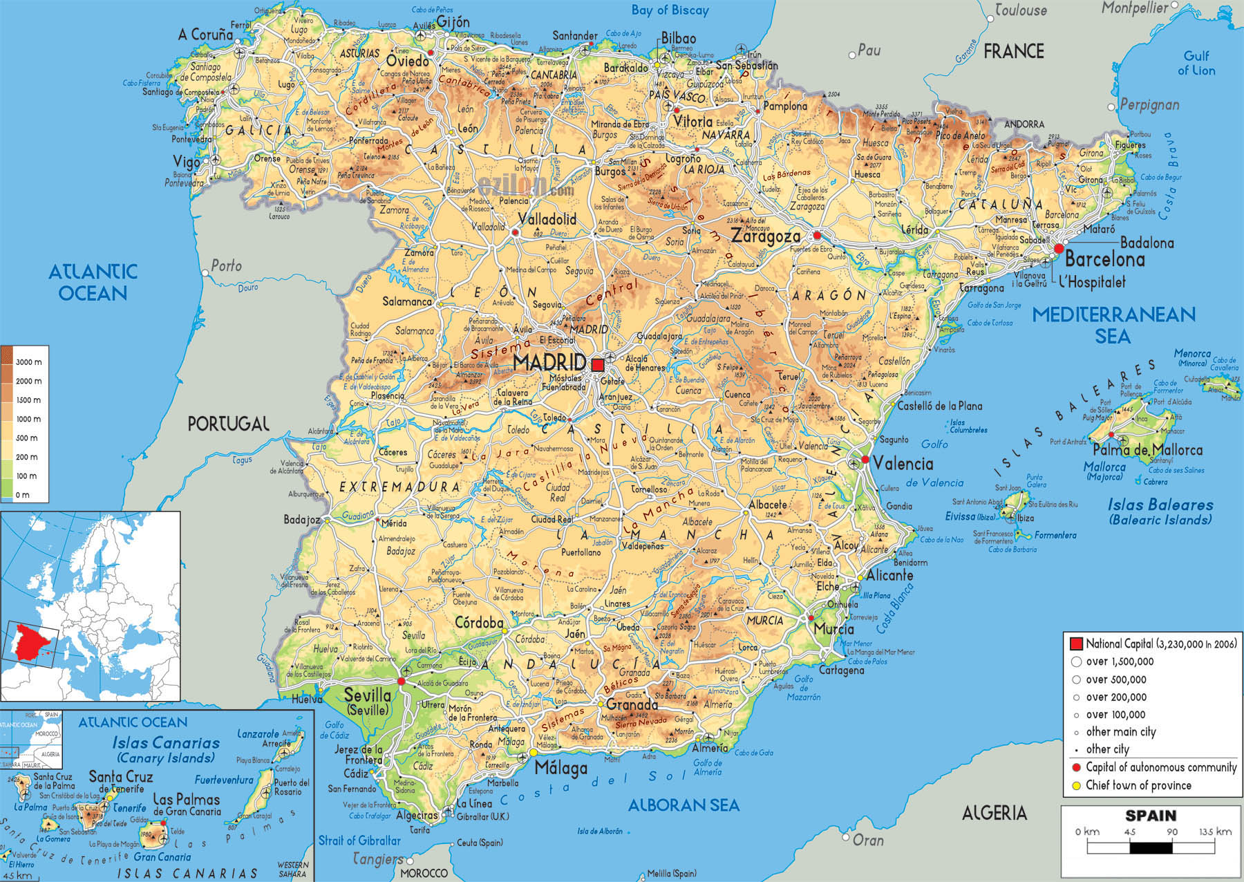 spanyolország térkép Spanyolország | Világ   Föld országai spanyolország térkép
